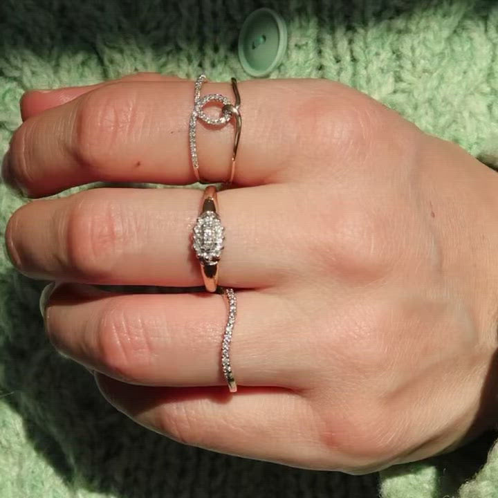 vintage diamond cluster ring, folklor 