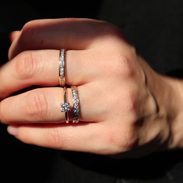 vintage diamond engagement ring, folklor vintage and antique jewelry shop canada