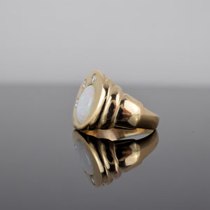 vintage opal and diamond ring, folklor