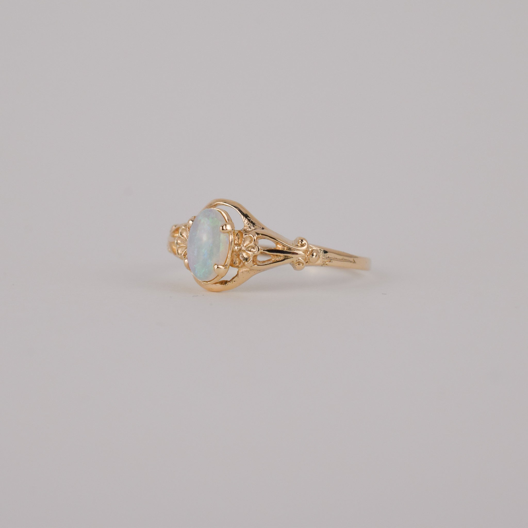 vintage gold opal ring, folklor 