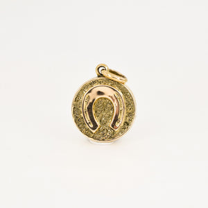 vintage horseshoe locket pendant, folklor vintage jewelry canada