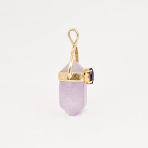 vintage amethyst crystal pendant, folklor vintage jewelry canada