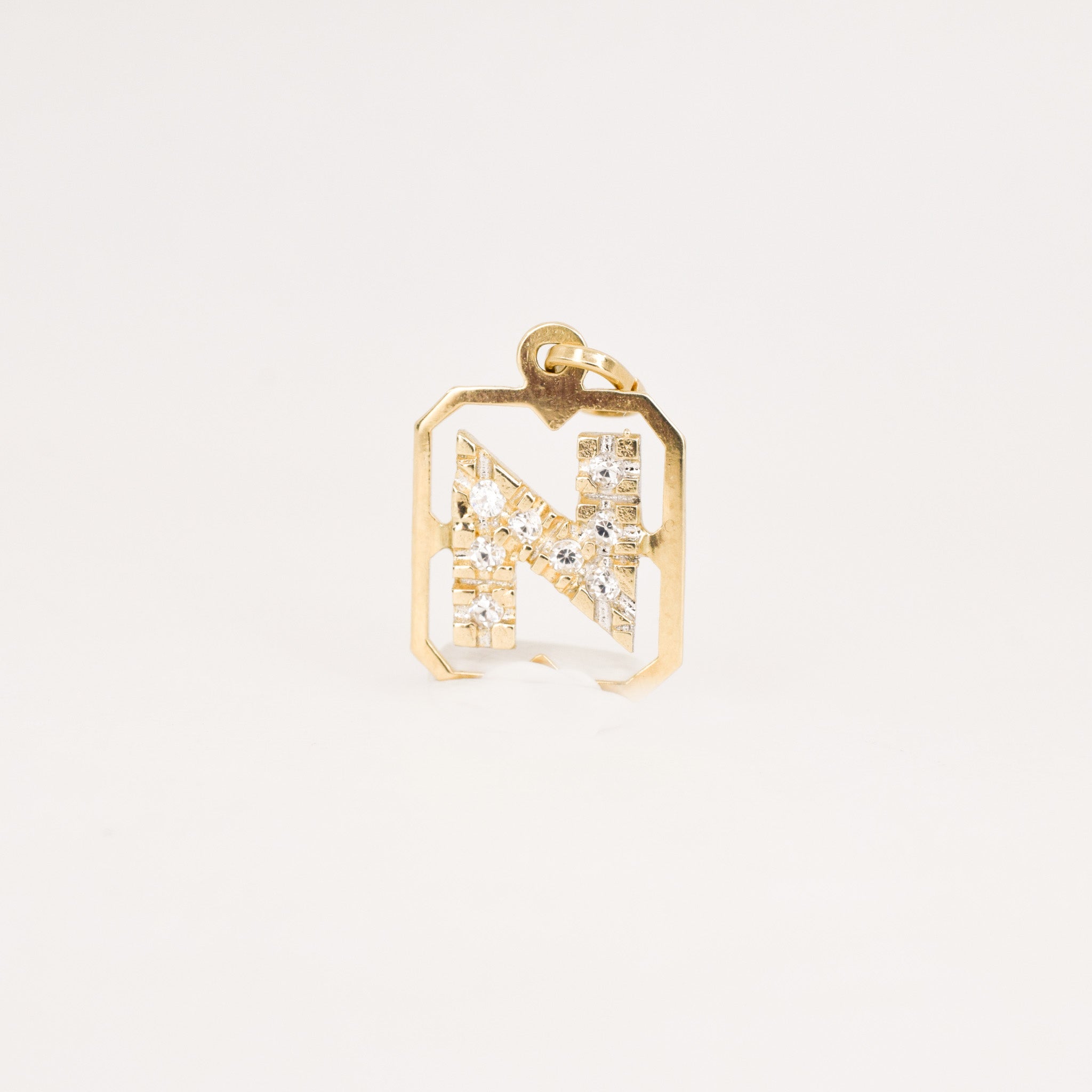 Letter 'N' CZ Pendant