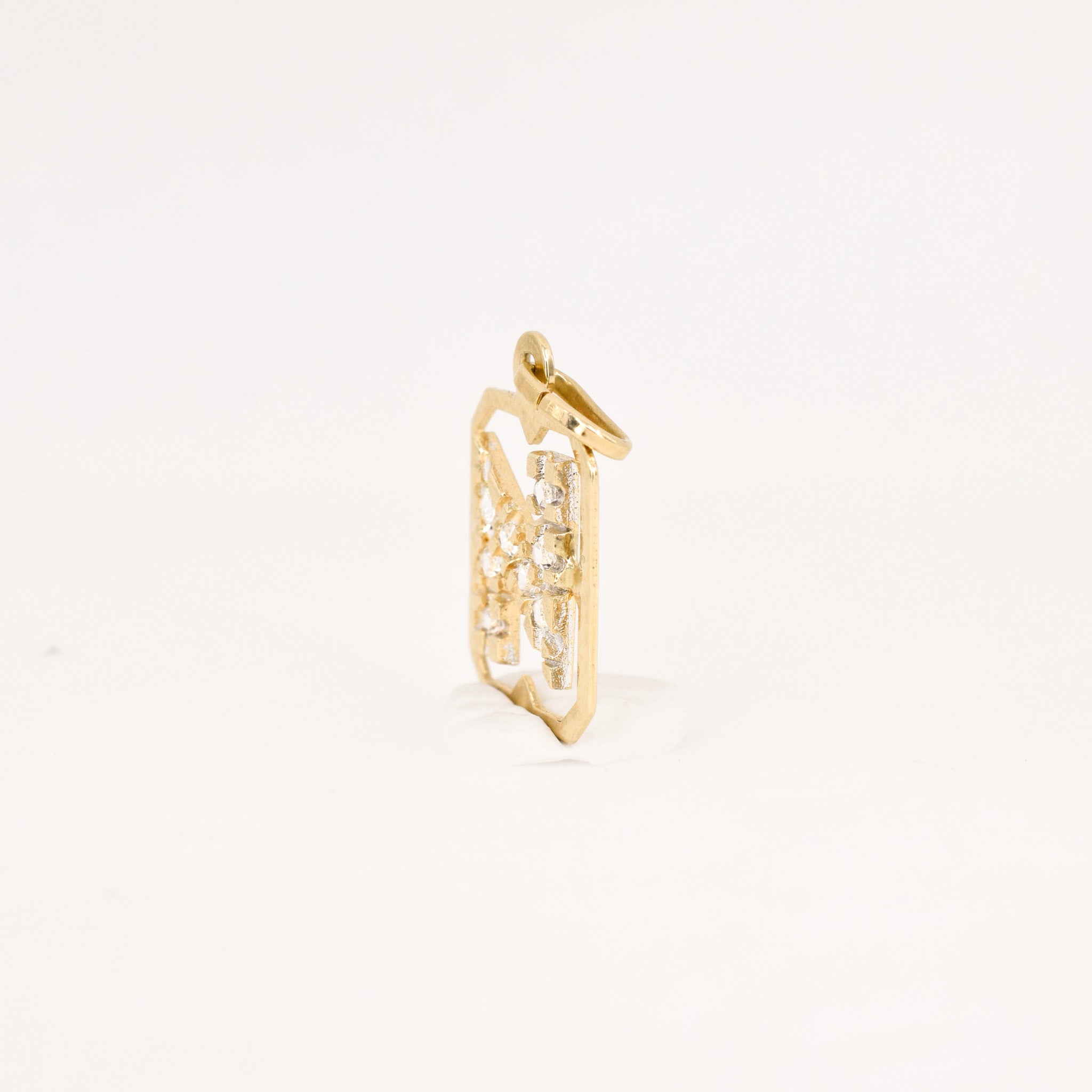 Letter 'N' CZ Pendant