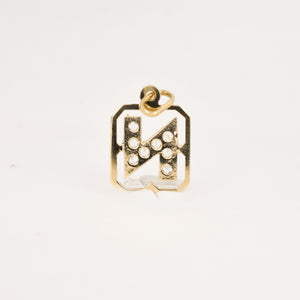 Letter 'N' CZ Pendant