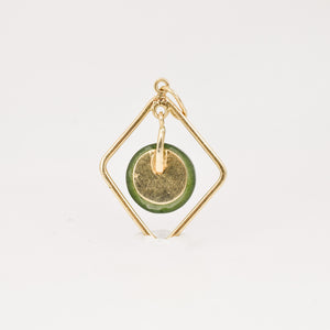 vintage gold unique jade pendant, folklor vintage jewelry canada