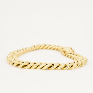 vintage gold chunky curb chain bracelet, folklor vintage jewelry canada
