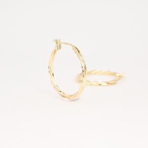 vintage gold hoop earrings, folklor vintage jewelry canada