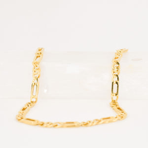 vintage gold buttery figaro chain, folklor vintage jewelry canada