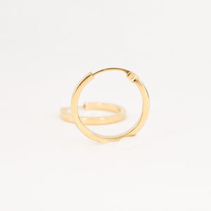 vintage gold huggy hoop earrings, folklor vintage jewelry canada