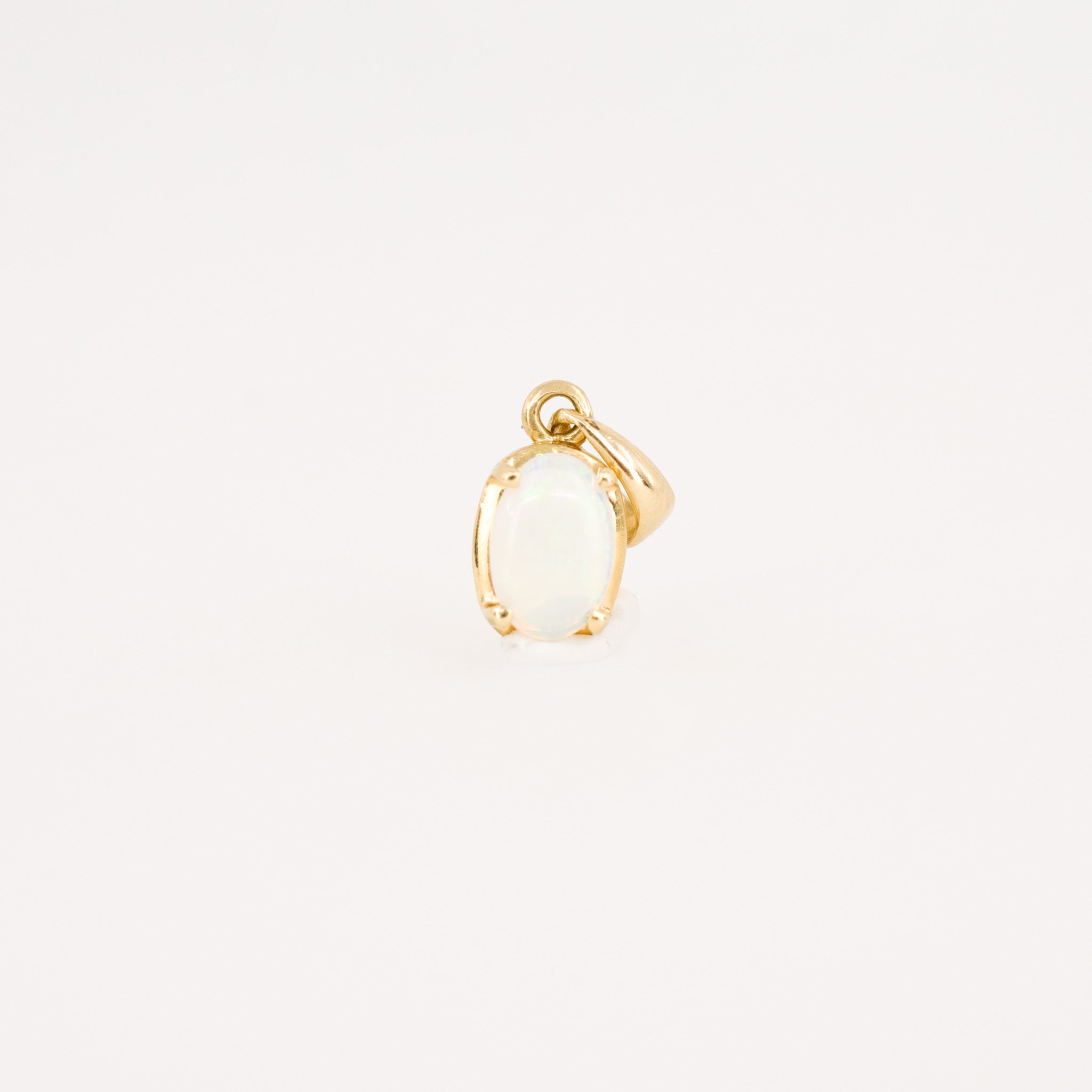 vintage gold opal charm pendant, folklor vintage jewelry canada