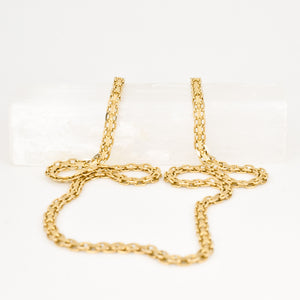 vintage gold gate link chain necklace, folklor vintage jewelry canada