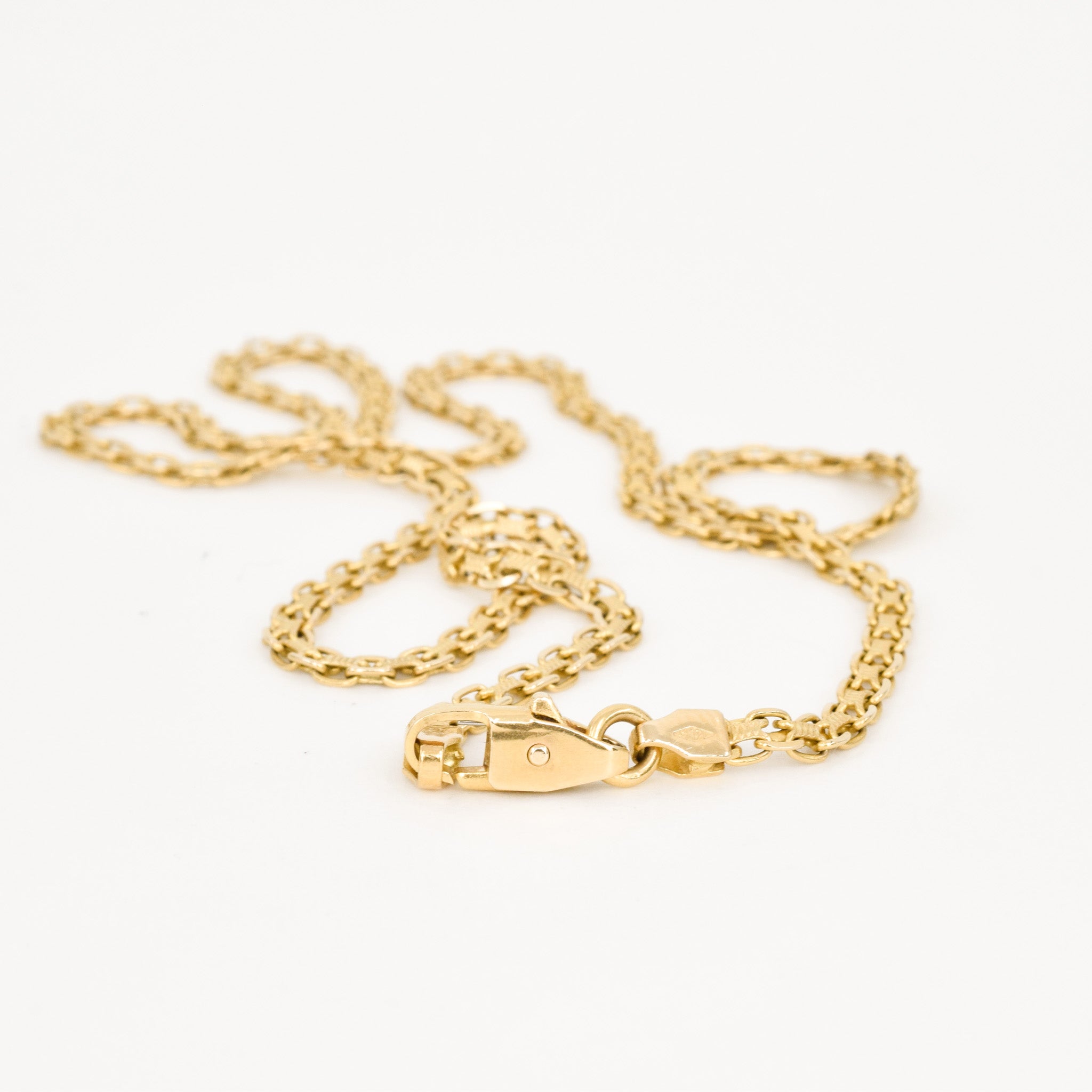 vintage gold gate link chain necklace, folklor vintage jewelry canada