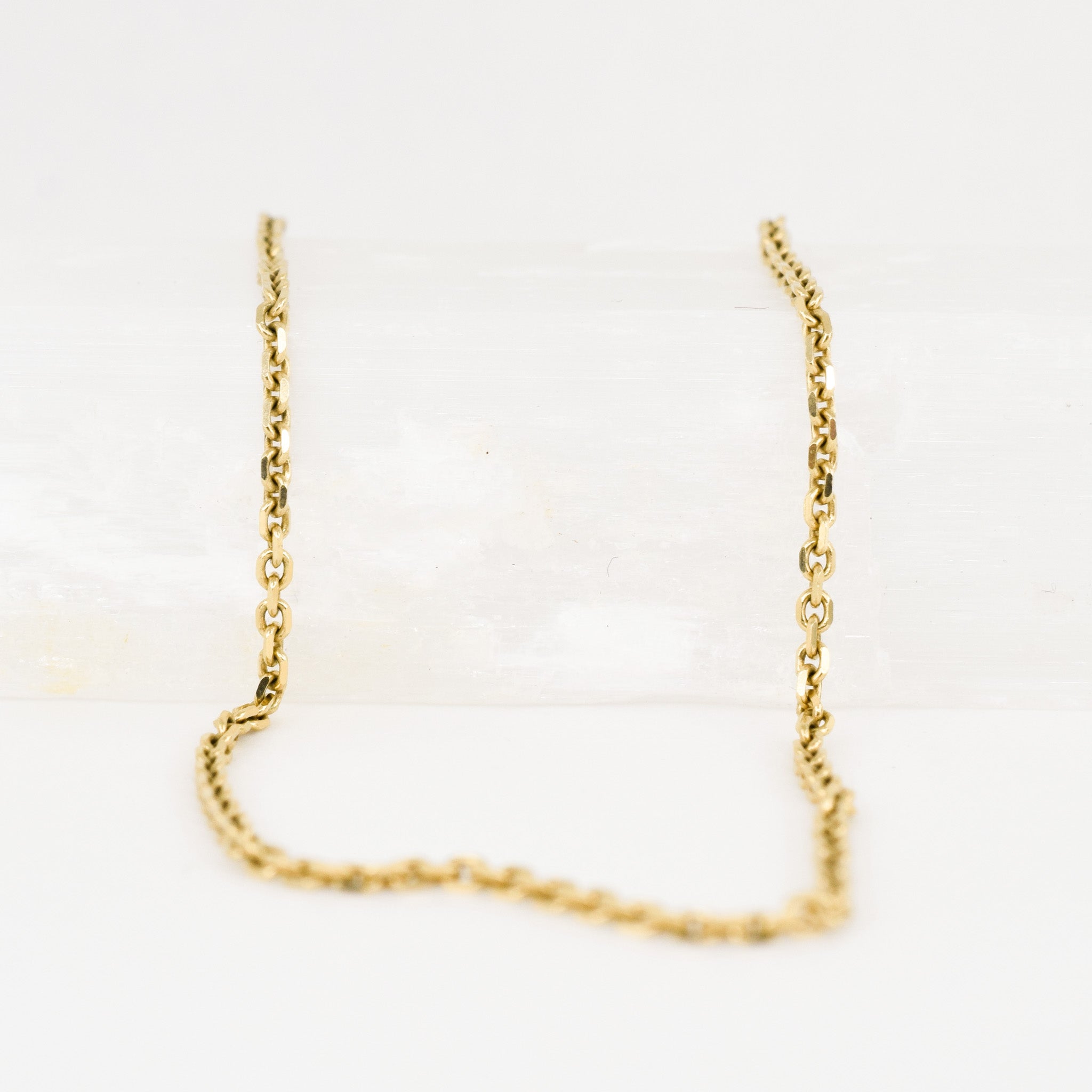 vintage gold cable link chain, folklor vintage jewelry canada