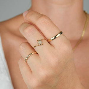 vintage floral bypass diamond ring, folklor vintage jewelry canada