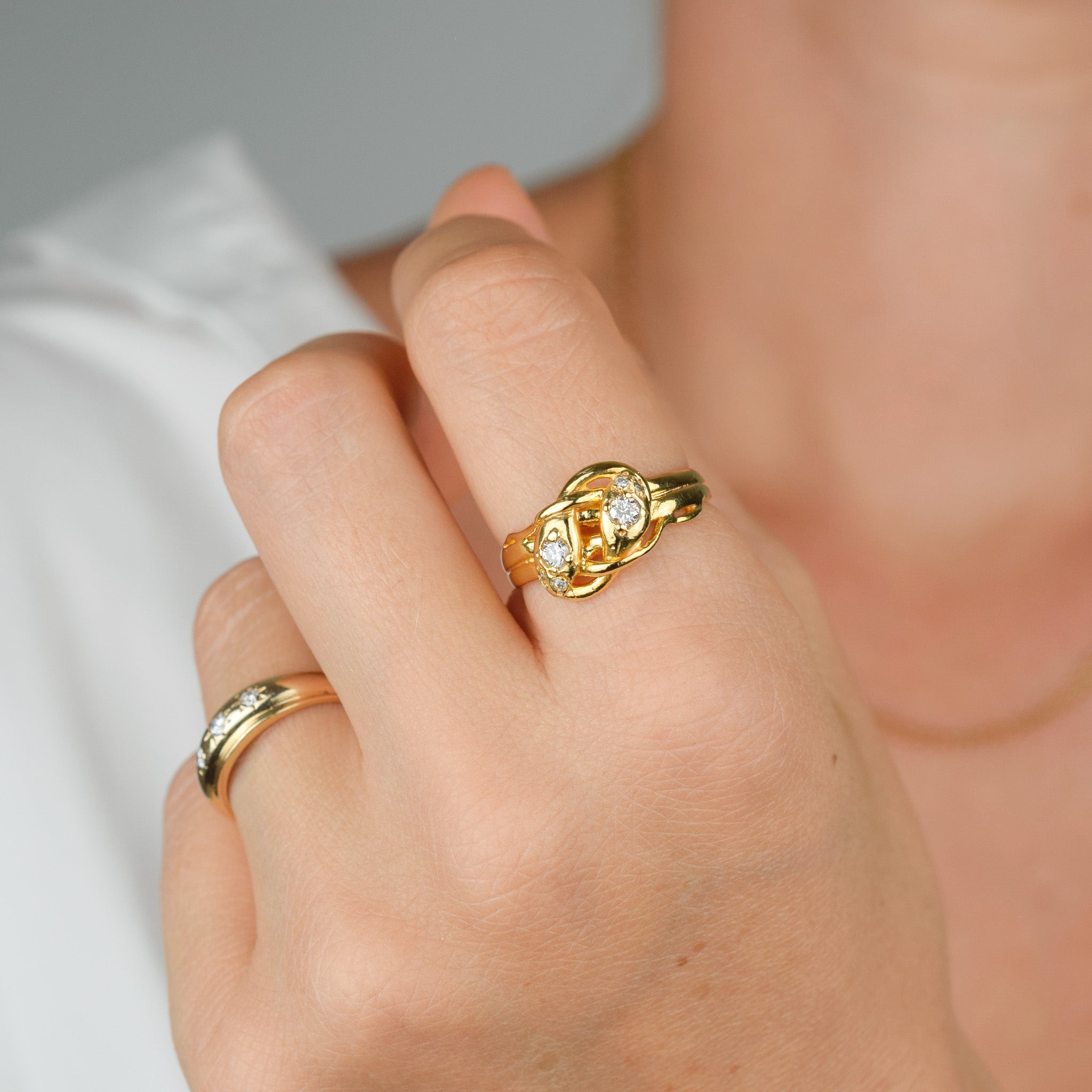 antique gold snake ring, folklor vintage jewelry canada