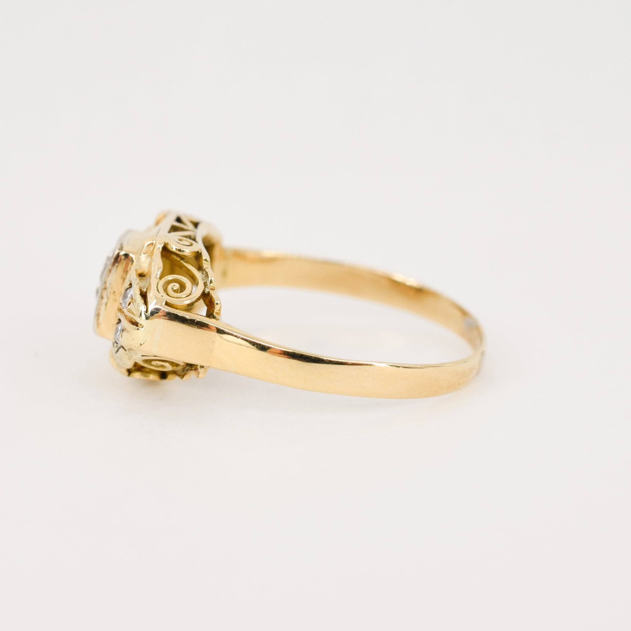 antique diamond ring, folklor vintage jewelry canada