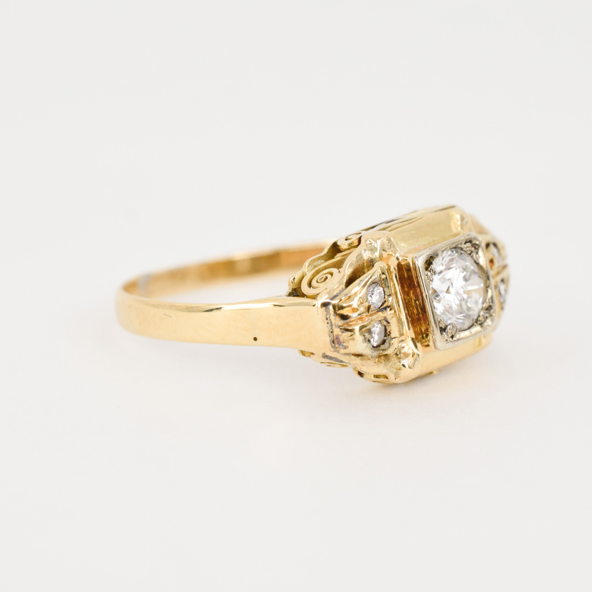 antique diamond ring, folklor vintage jewelry canada