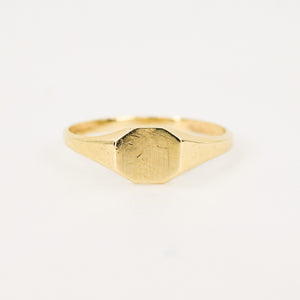 vintage gold pinky signet ring, folklor vintage jewelry canada