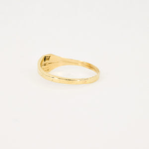 vintage gold pinky signet ring, folklor vintage jewelry canada