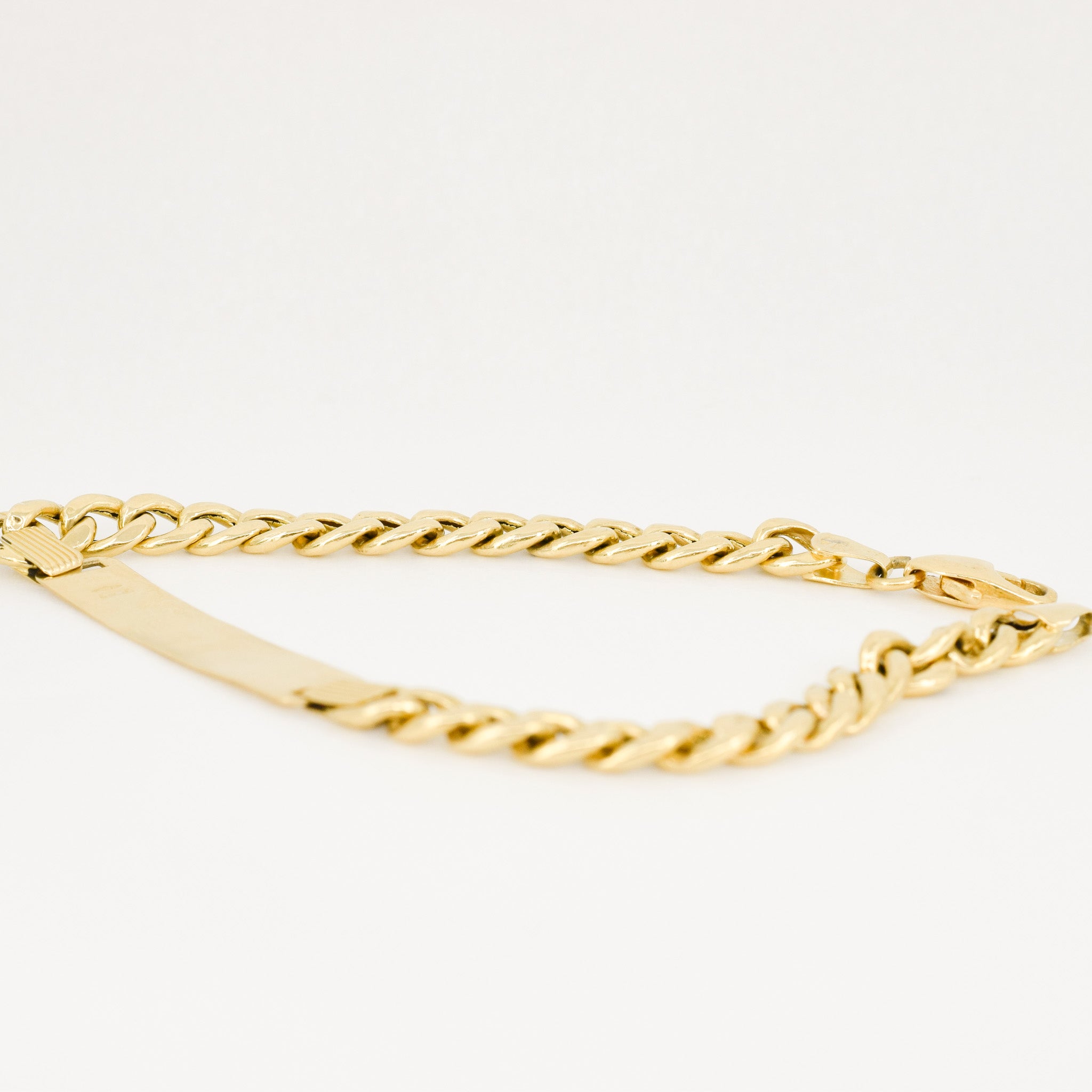 vintage 18k gold ID bracelet, folklor vintage jewelry canada