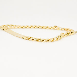 vintage 18k gold ID bracelet, folklor vintage jewelry canada