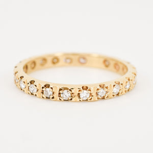 vintage gold diamond eternity ring, folklor vintage jewelry canada