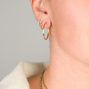 vintage gold hoop earrings, folklor vintage jewelry canada