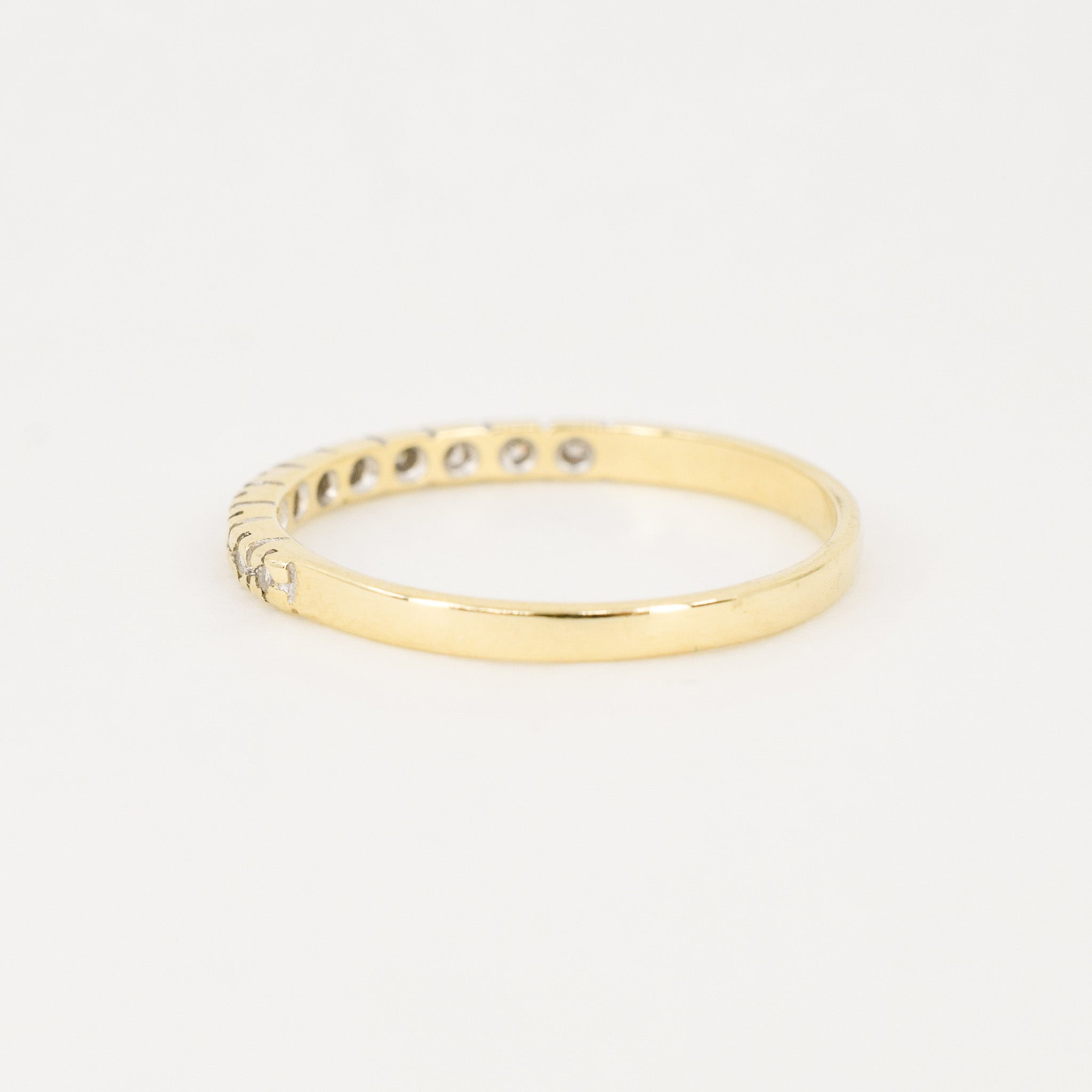 vintage diamond half eternity band, folklor vintage jewelry canada
