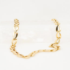 vintage gold fancy link chain, folklor vintage jewelry canada