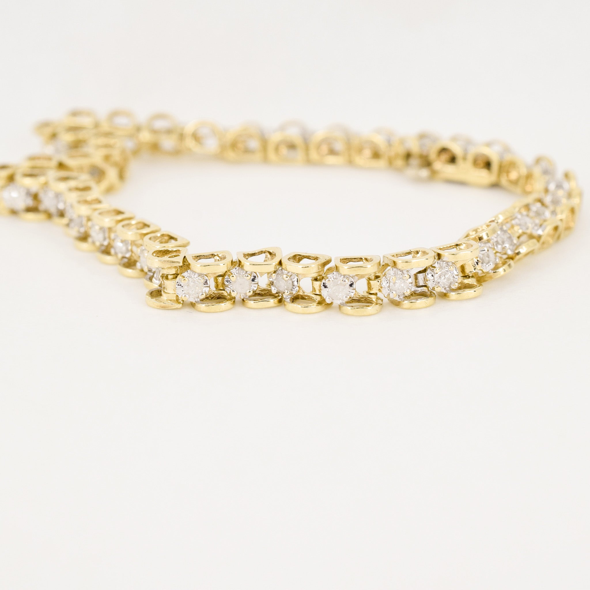 vintage gold diamond tennis bracelet, folklor vintage jewelry canada