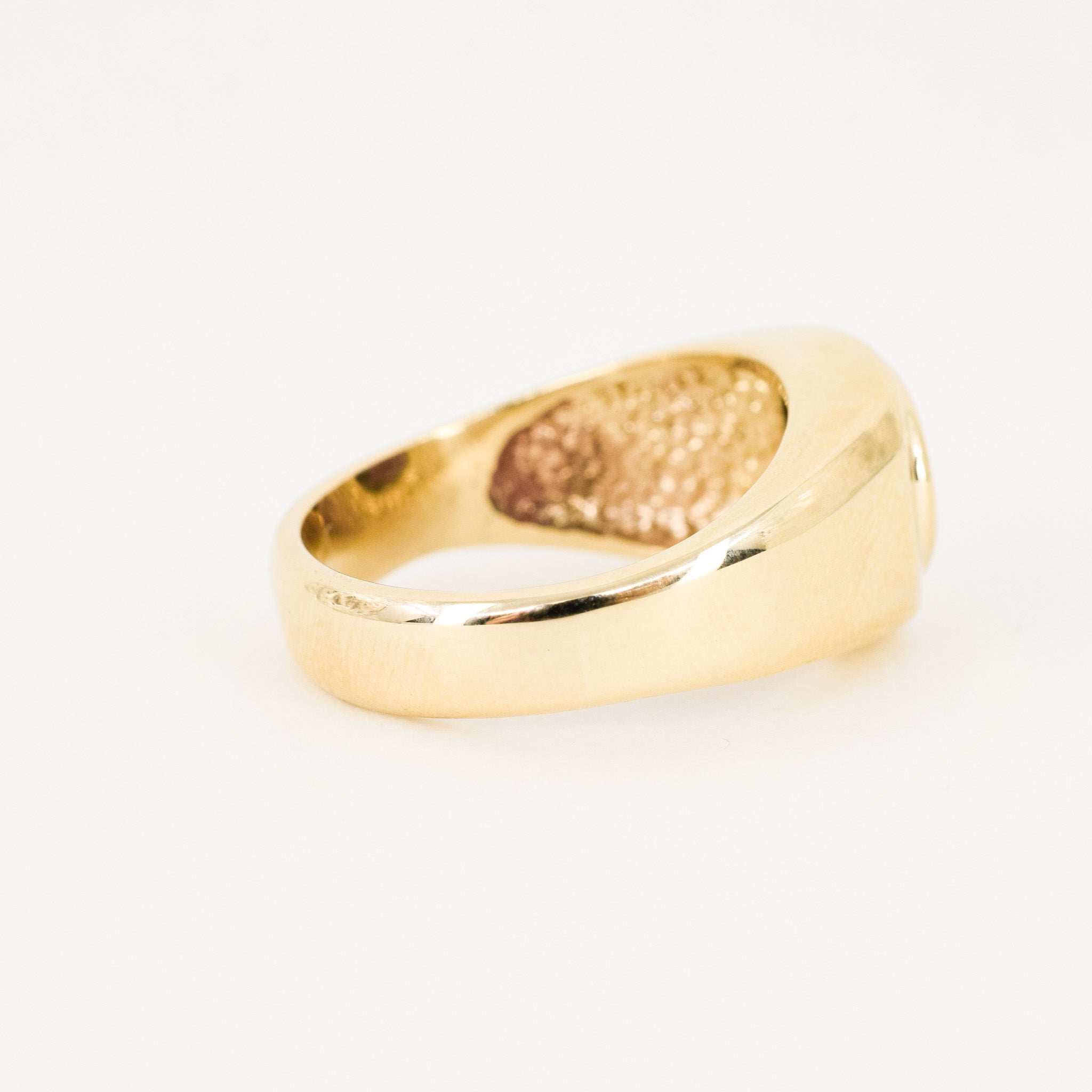 vintage garnet signet ring, folklor vintage jewelry canada 
