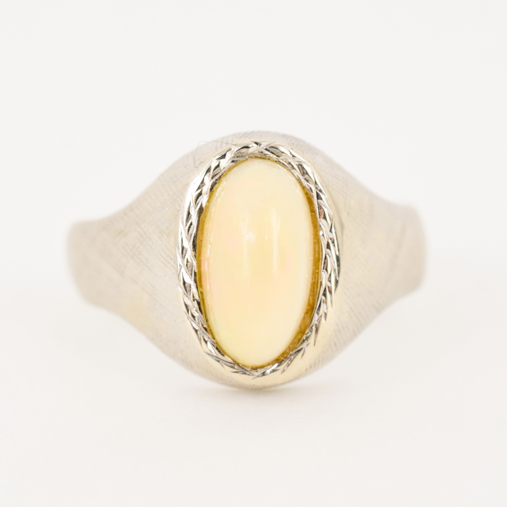 White Gold Opal Ring