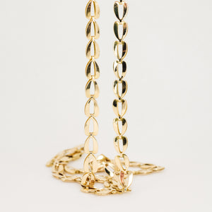 vintage gold fancy link chain, folklor vintage jewelry canada