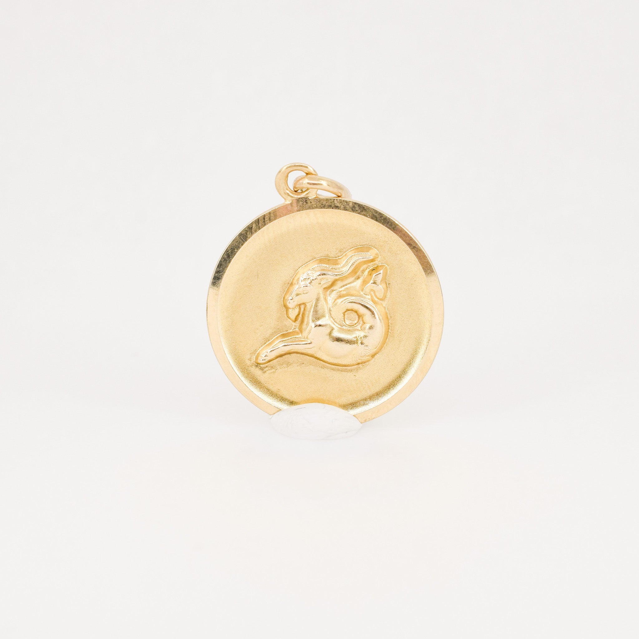 vintage gold aries pendant, folklor vintage jewelry canada
