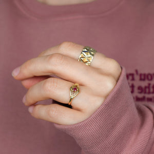 Evil Eye Ruby Ring