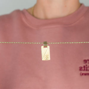 vintage 's' dog tag pendant, folklor vintage jewelry canada