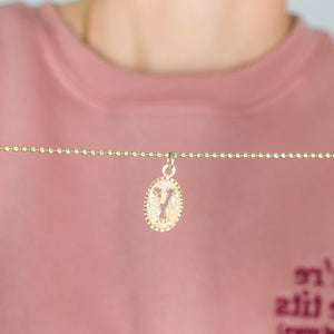 vintage 'y' gold letter pendant, folklor vintage jewelry canada