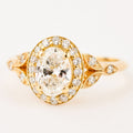 oval diamond engagement ring, folklor vintage jewelry canada