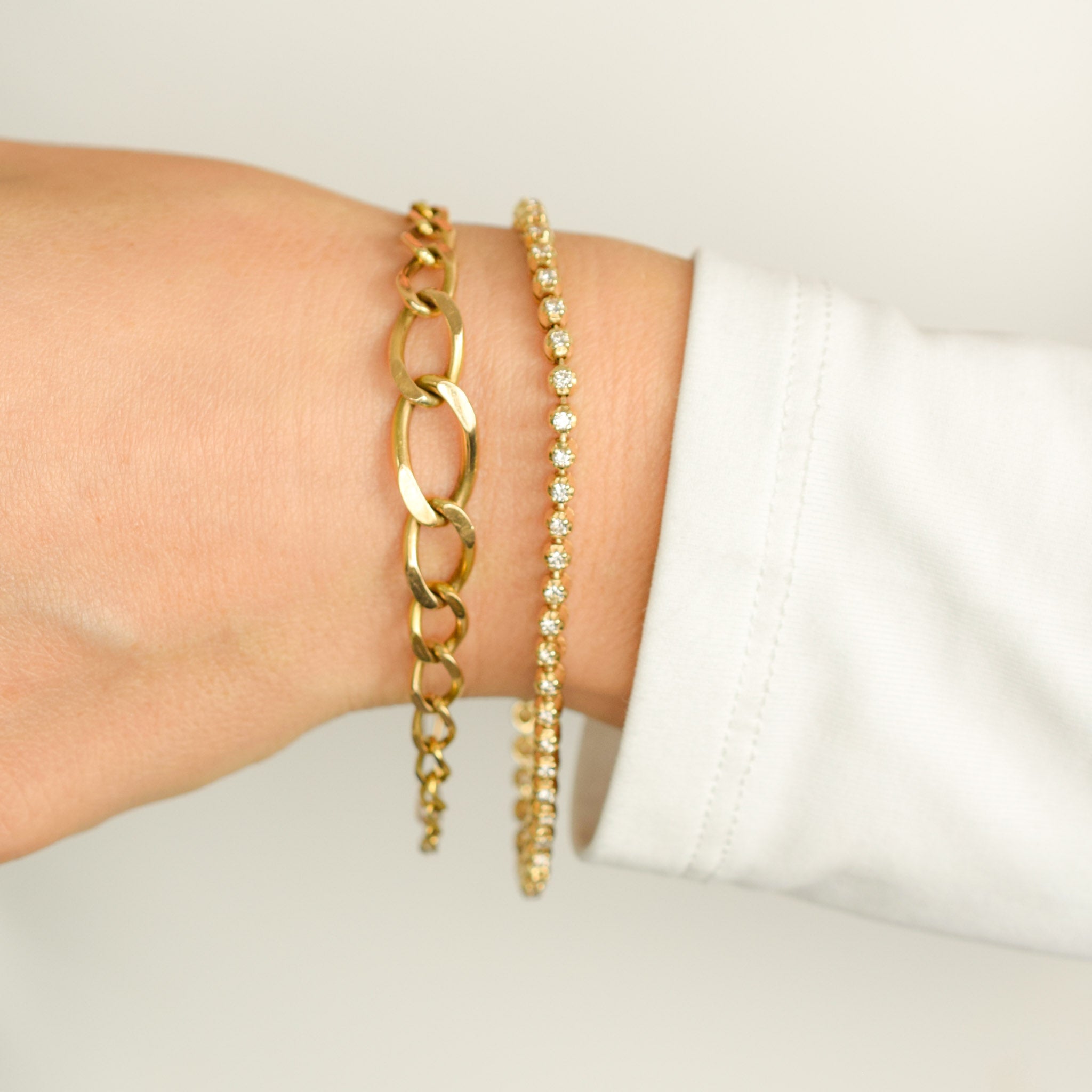 vintage gold incredible diamond tennis bracelet, folklor vintage jewelry canada