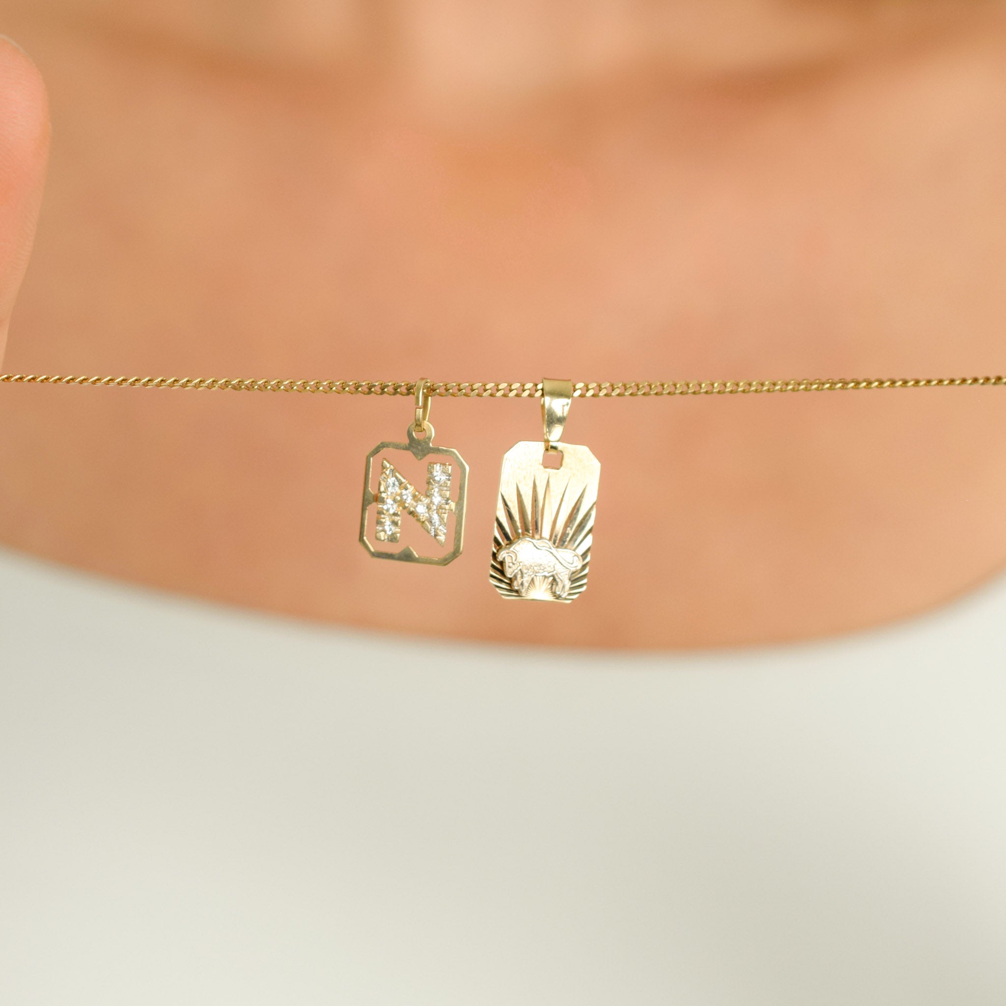 Rectangle Taurus Charm