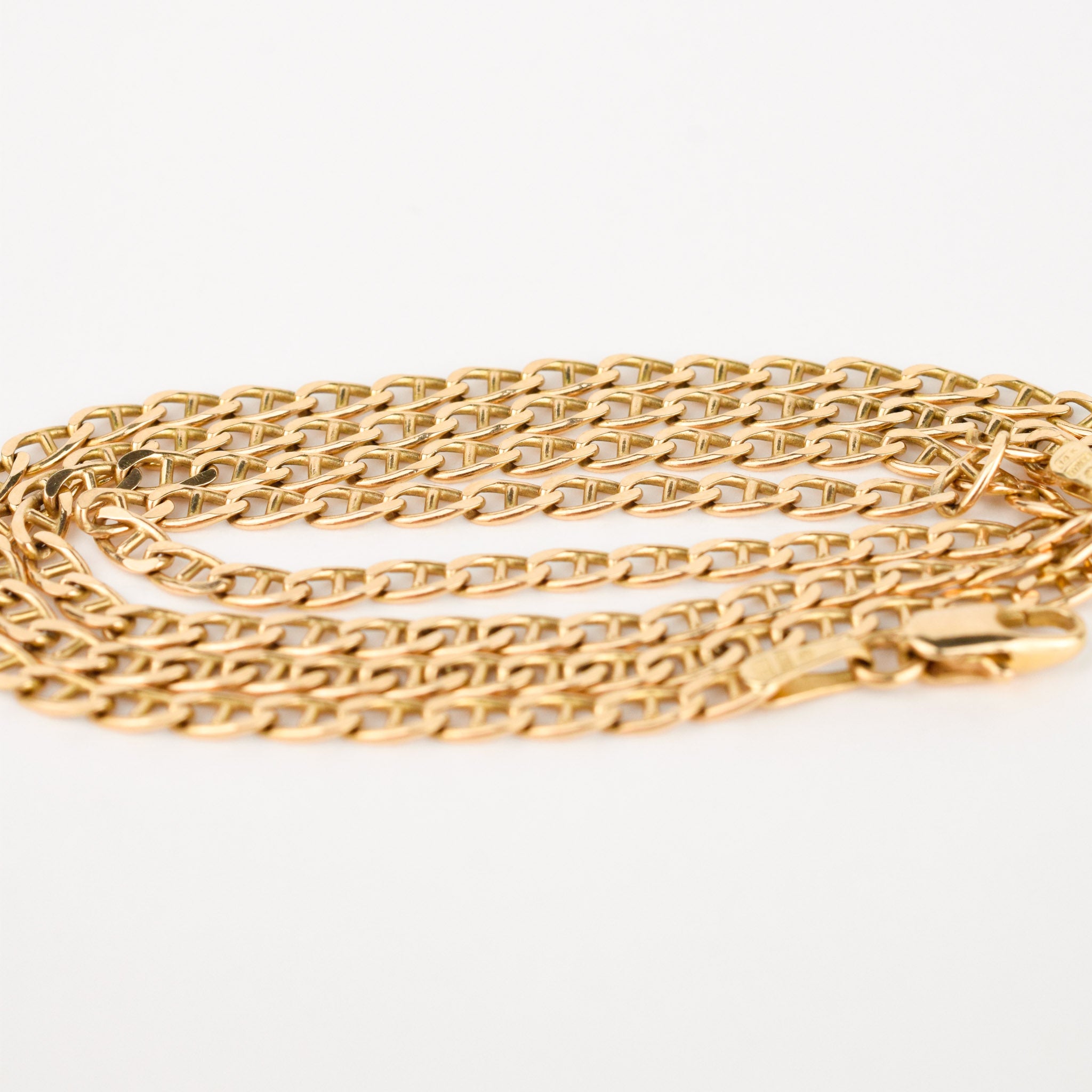 vintage 14k gold mariner chain necklace, folklor vintage jewelry canada