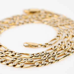 vintage gold pave figaro chain necklace, folklor vintage jewelry canada