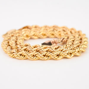 vintage gold rope chain necklace, folklor vintage jewelry canada