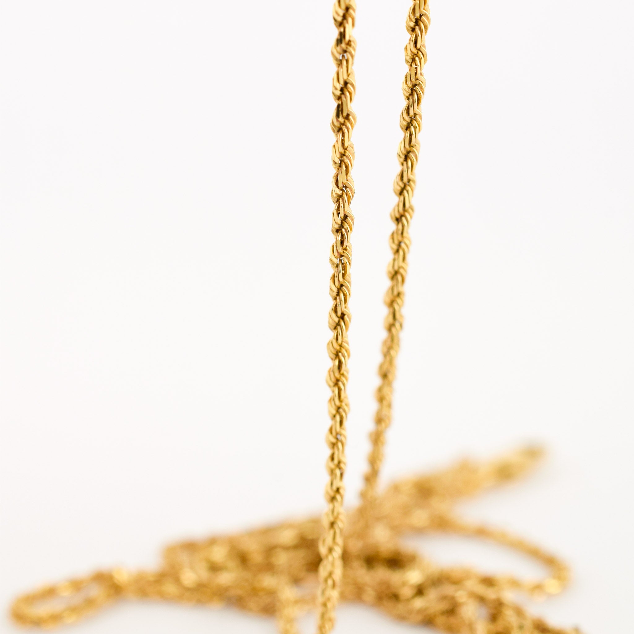 vintage gold sparkling rope chain necklace, folklor vintage jewelry canada