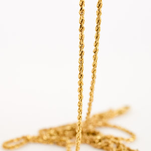 vintage gold sparkling rope chain necklace, folklor vintage jewelry canada
