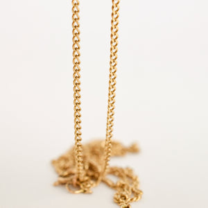 vintage gold curb chain necklace, folklor vintage jewelry canada