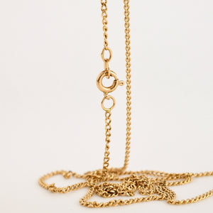vintage gold curb chain necklace, folklor vintage jewelry canada