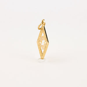 vintage gold pisces pendant, folklor vintage jewelry canada