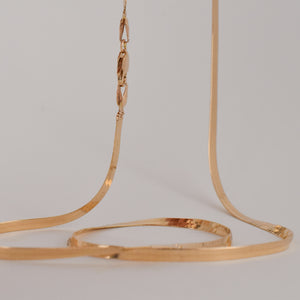vintage herringbone chain necklace, folklor